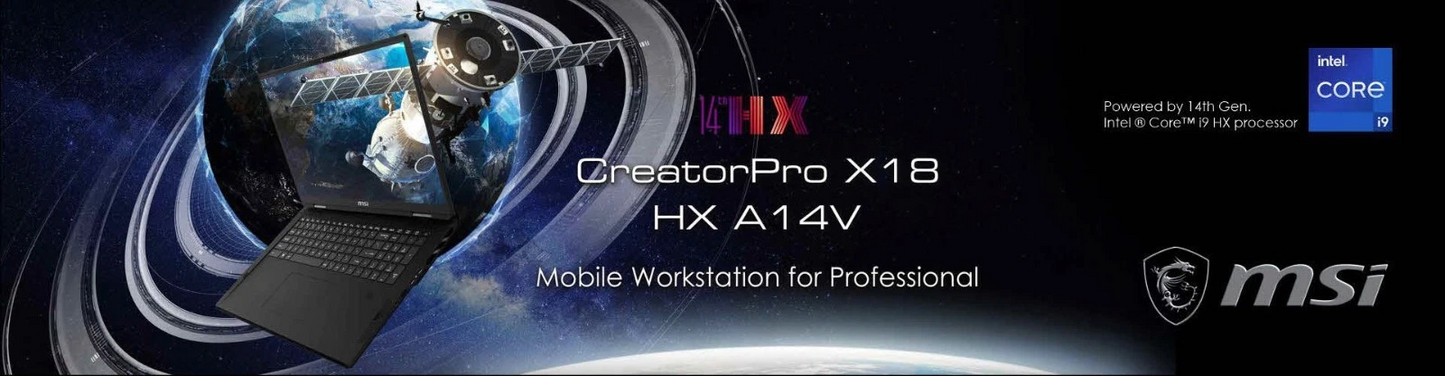 NEW MSI CreatorPro X18 HX A14V RTX5000-16G 4K Laptop i9-14900HX 128GB /4TB Win11